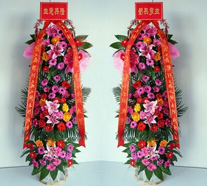 艺术造型开业开张花篮1.8米2层祝贺花篮上海专业速递酒店公司乔迁