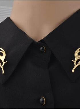 星曌韩版男士鹿角领针/男式胸针婚礼节庆新郎西装西服胸章