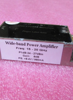 美国进口 15-20GHz 24-27dBm SMA 射频微波中功率放大器