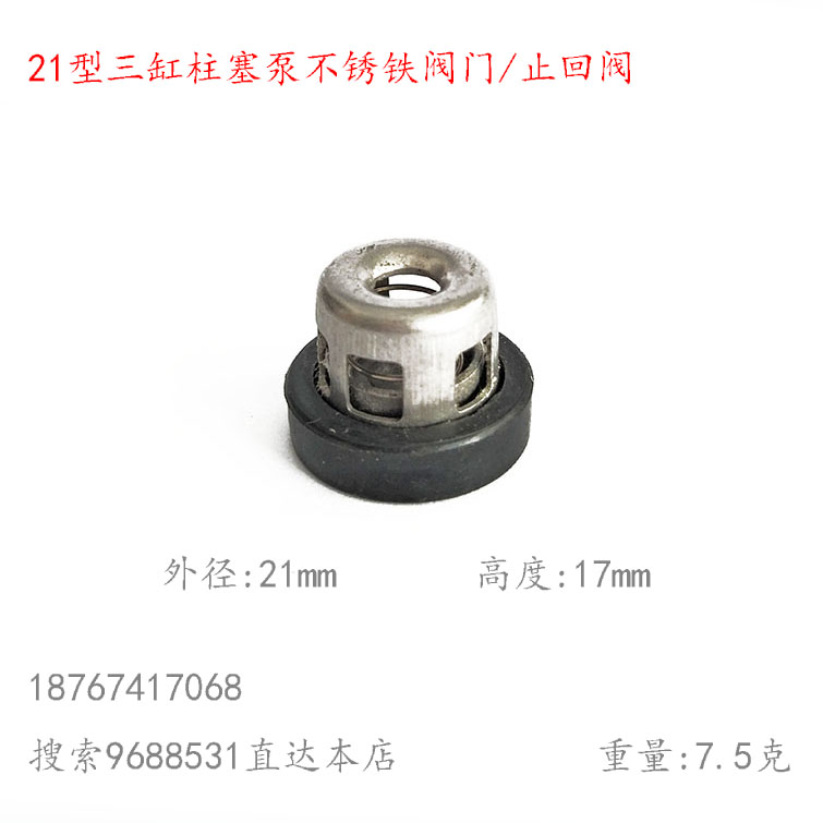 柱塞泵阀门16 21背负式767 768型封水铁单向阀18铁活门压力泵21mm