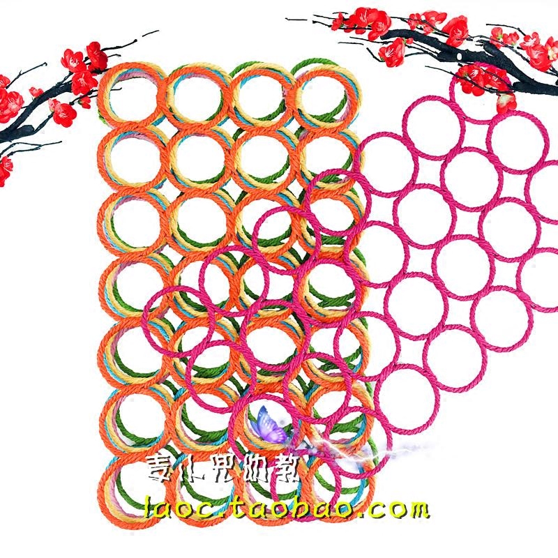diy手工吊饰空中挂饰 幼儿园墙壁装饰 走廊天花板纸藤圆圈圈挂饰