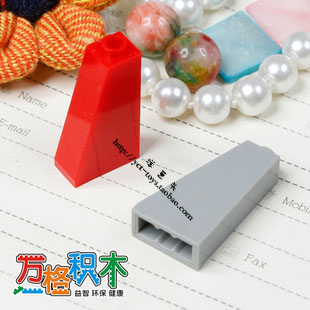 【万格】乐高式拼装积木 加高半斜1孔 4460b NO.474