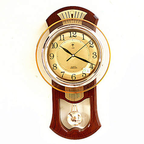 北极星现代创意客厅挂钟田园简约静音石英钟时尚卧室钟表摇摆挂表