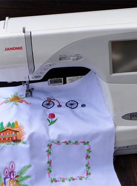 送绣花导入器日本进口真善美9090多功能电脑绣花机缝纫机一体机