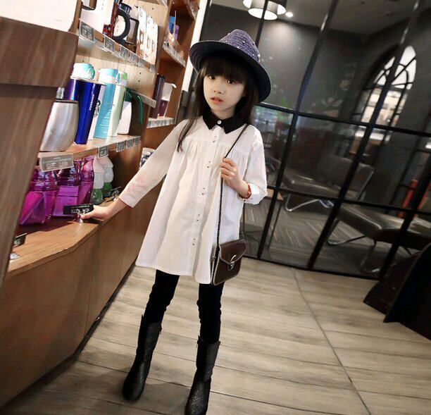 Chemise fille à manche longue - Ref 2087219 Image 1