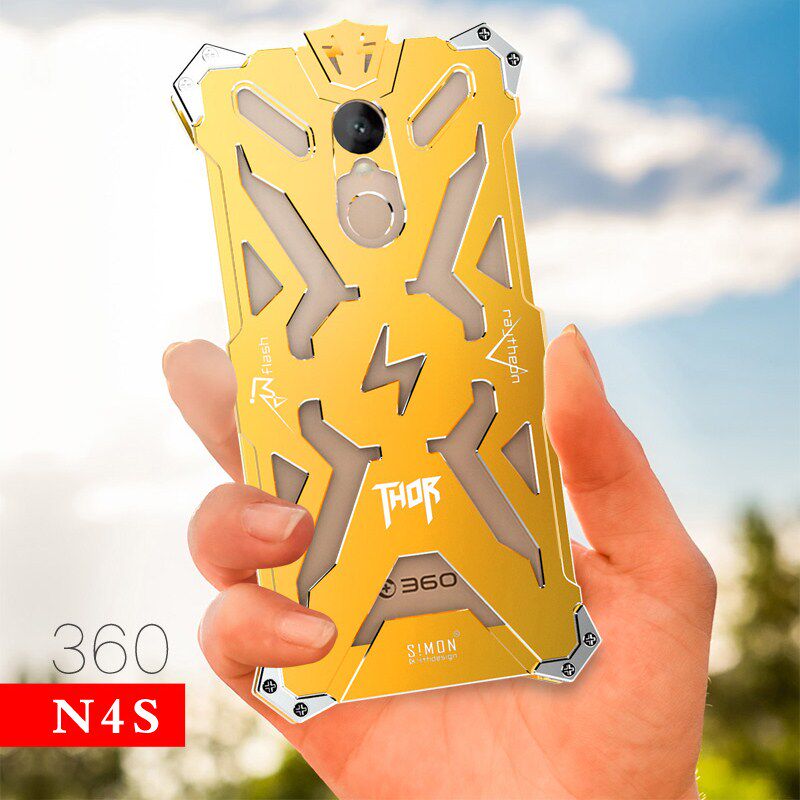 SIMON THOR Aviation Aluminum Alloy Shockproof Armor Metal Case Cover for QIKU 360 N4S