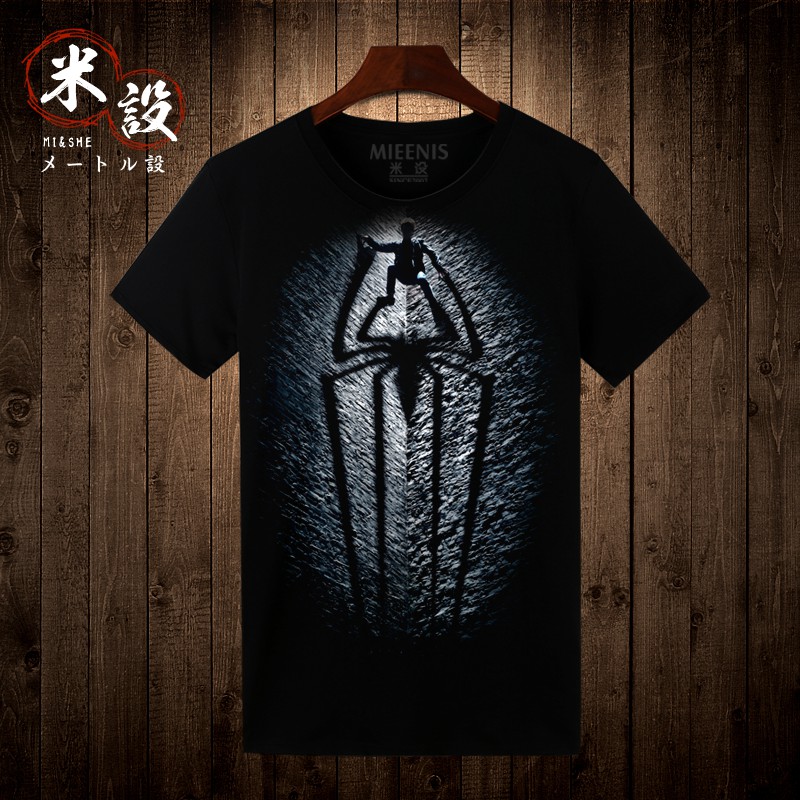 蜘蛛侠T恤男潮韩版t恤短袖男夏装男学生圆领短袖t-shirt体恤