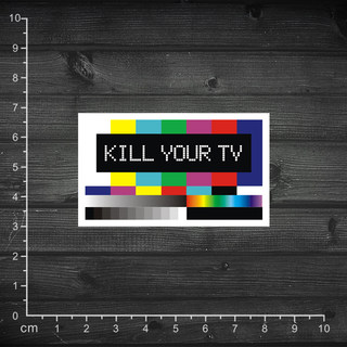 单张 KILL YOUR TV before IT KILLS YOUR BRAIN 箱贴笔记本贴纸