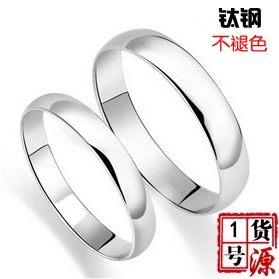 韩版大气光面情侣戒指镜面不锈钢指环男女时尚对戒尾戒婚戒指热卖