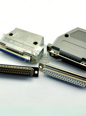 焊线式DB37针公头母头 37针插头 37芯接插件 金属外壳 37P接头