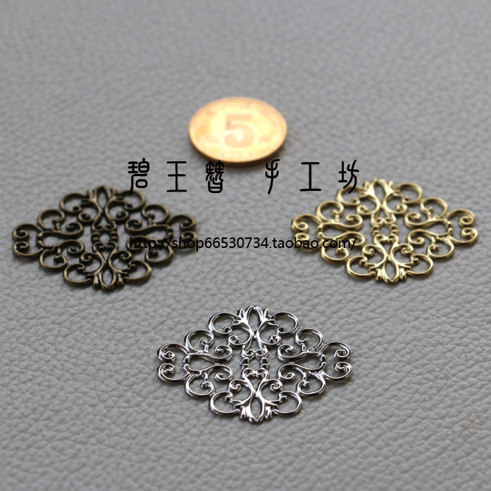 发簪diy饰品配件 cos古风*菱形花片*发簪配饰30*37mm 铜片