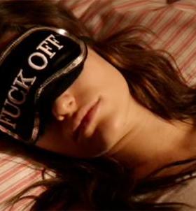 FUCK OFF手工刺绣眼罩遮光睡眠女个性无耻之徒菲奥娜同款缓疲劳