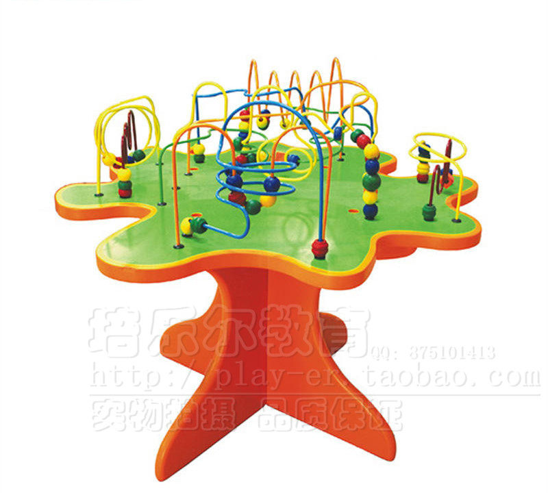 桌面游戏玩具球球过山车幼儿早教园儿童桌面绕珠操作桌子