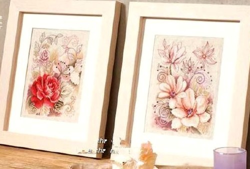 埃及棉餐厅唯美风印花套件十字绣