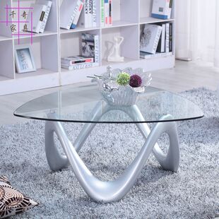 等角 创意烤漆茶几 时尚简约小户型茶几 现代个性钢化玻璃家俱
