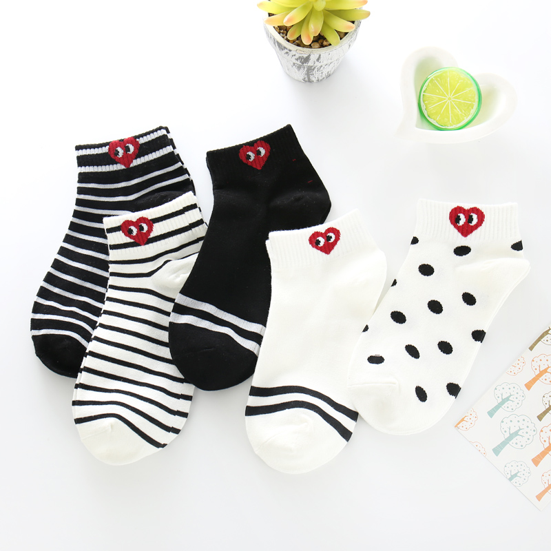 短袜条纹女式学院风日可爱纯棉