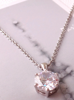 镀18k银色克拉水钻吊坠满百包邮