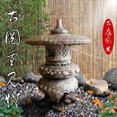 户外景观园林庭院石雕制品 古圆雪见灯 石灯 石灯笼 酒店摆设日式