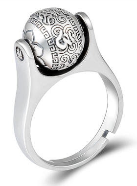 六字真言本命年送男友转运珠戒指