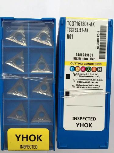 YHOK铝用铣刀片 车刀片 H01材质 高光洁度，韩国研发 青岛生产, 加工使用寿命达到韩国原产的八成以上，一盒10片起售，50片起包邮