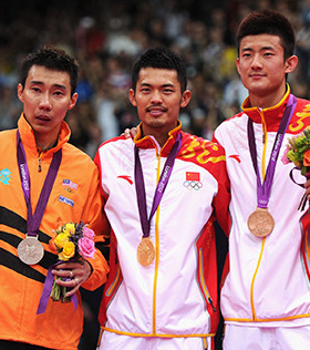 羽毛球体育明星林丹经典海报定做明星房间客厅装饰画 T2114A