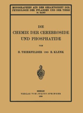 【预订】Die Chemie Der Cerebroside Und Phosphatide
