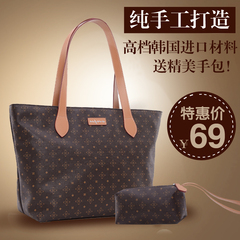 ENJU/silver bead handbag big buns master package export middle-aged lady bag shoulder bag mother package flows