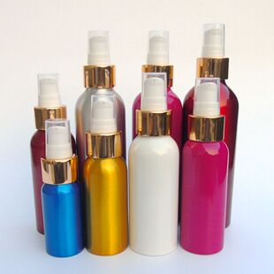 出口新款 乳液瓶 铝瓶 亮金鸟嘴头按压乳液分装瓶空瓶 20ML-300ML