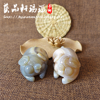 正品纯天然玛瑙 原色成对玛瑙富贵猪 玛瑙手把件/把玩/茶宠 包邮