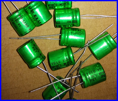 100V1UF 直插NP无极性音频分频音响高频电解电容 10x13