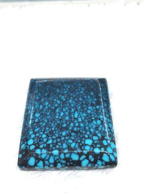 天然高瓷绿松石戒面乌兰花