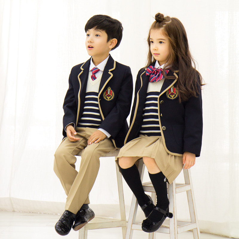 【韩国正品】校服幼儿园服定制 LG1504男女秋冬正装 西装套装