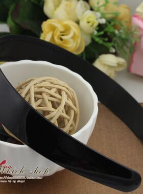 手工发饰diy基础配件材料 2.5cm 黑色喷漆 双排齿发箍胚