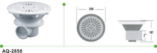 泳池主排水器 2寸底排水 胶膜池 水泥池底部排水口 泳池排水器