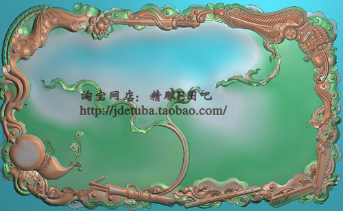 新款八仙宝器功夫茶台如意精雕图jdp灰度图bmp精品八宝茶盘浮雕图