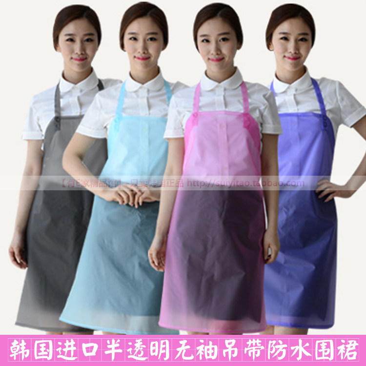 the republic of korea Imported colour transparent Sleeveless apron Frenum waterproof Oil pollution Home Furnishing originality adult kitchen Clothesin the Family/Personal Cleaning Tools , Housework/Floor cleaning equipment , Apron  category - from Buy2taobao.com to provide professional Taobao agent buy service