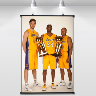 科比装饰墙画篮球明星海报挂画NBA湖人队老将高清合影小飞侠布画