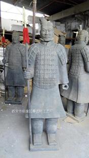 兵马俑195cm青灰色甲士俑送兵器多种颜色款式家居酒店园林摆设