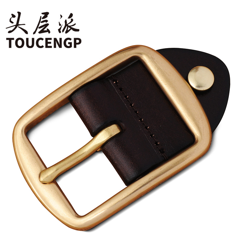 纯铜3.8cm皮带扣头实心