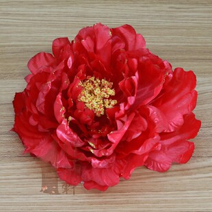 深红色大牡丹花头饰/飞天造型头花/唐朝仕女造型珠花/演出服饰品