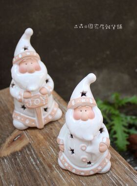 素色圣诞老人小夜灯欧式风装饰品