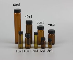 螺口玻璃样品瓶棕色试剂瓶血清瓶PE垫3/5/8/10/15/20/30/40/60ml