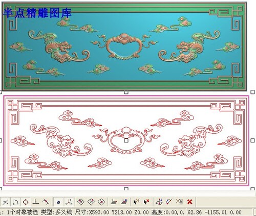 云蝠抽屉高清精雕图蝙蝠如意精品抽斗面蝙蝠横板电脑雕刻浮雕图