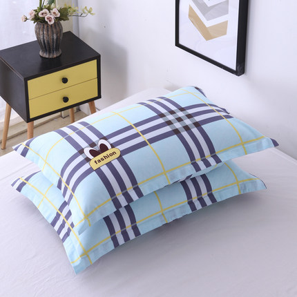 纯棉斜纹枕头套全棉枕皮枕芯套48 74cm简约学生宿舍一对装包邮