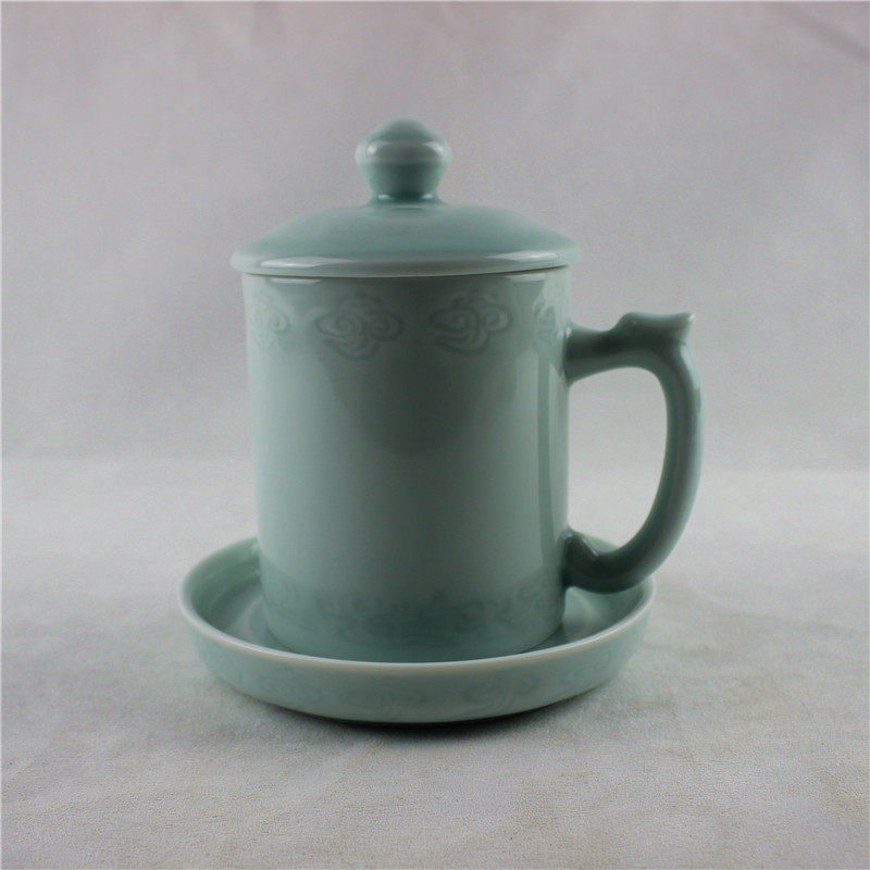 天下龙泉祥云茶杯 龙泉窑茶具大茶杯
