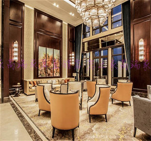 茶餐厅咖啡馆休闲沙发茶座桌椅售楼处洽谈沙发组合欧式接待休息椅