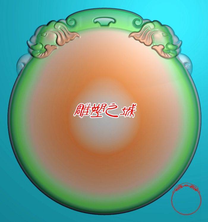 精雕图 灰度图 浮雕图 电脑雕刻图 象头牌头圆无事牌