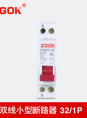 空气开关 DZ30-32/1P 6A10A16A20a25a32A 双线小型断路器  DPN