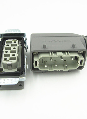 HAOGNCN HDC-HSB-006M/F 6芯35A重载连接器矩形热流道插头 大电流