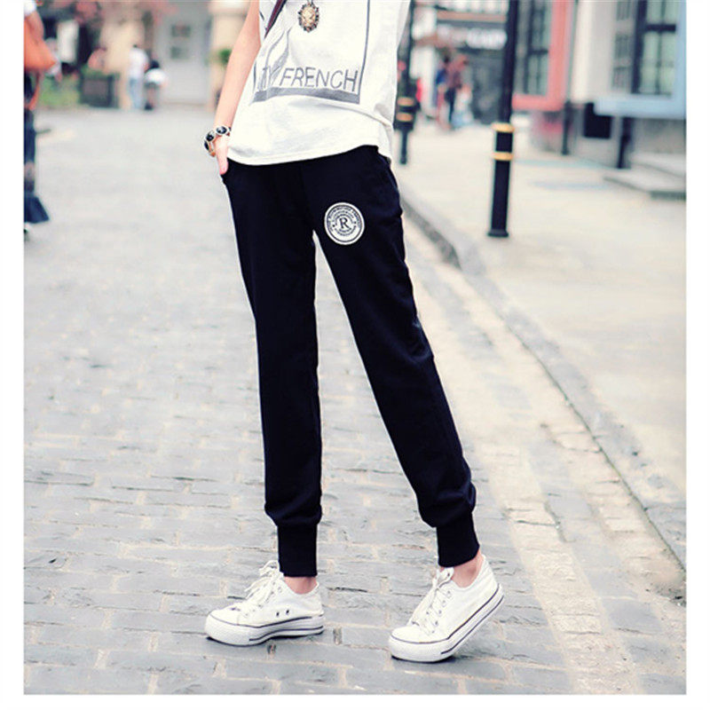 包邮R标新款女裤厂家直销2025运动裤女大码宽松哈伦裤长裤潮卫裤